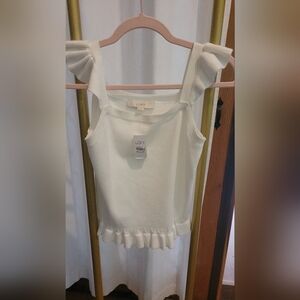 NWT white loft tank top